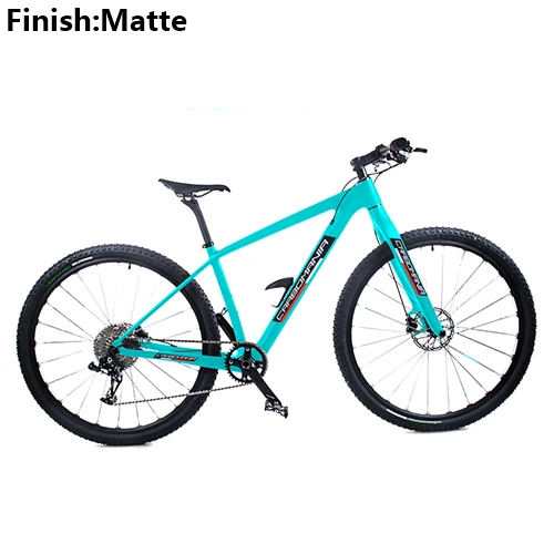 Cyan Matte Карбоновый горный велосипед 29er 1×11speed углеродный mtb XC велосипед с переменной скоростью двойные дисковые тормоза горные велосипеды - Цвет: Cyan Matte