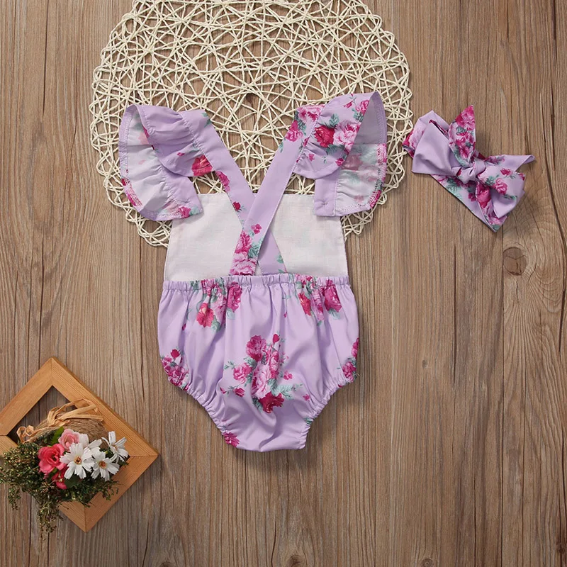 Боди и повязка на голову для новорожденных с цветочным принтом|baby girl clothes|newborn baby