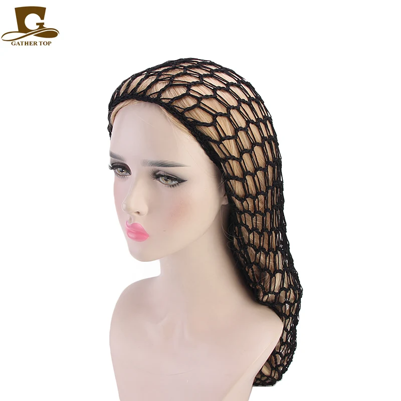 Женские очень длинные волосы для сна крючком Hairnet Sleep cap Snood Cover вискоза шляпы с