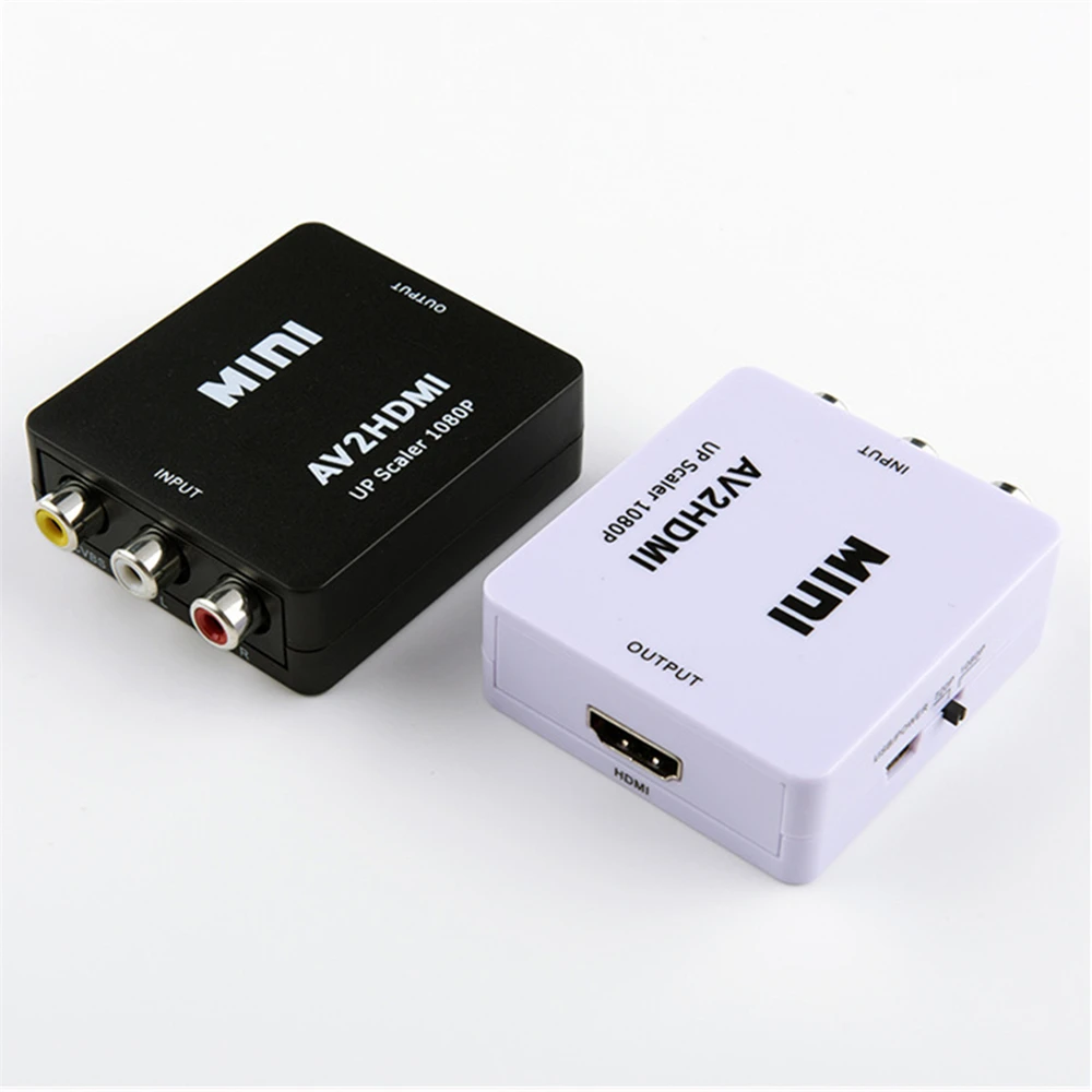 10 шт. Full HD 1080P папа к женскому RCA AV HDMI конвертер адаптер мини композитный CVBS AV2HDMI