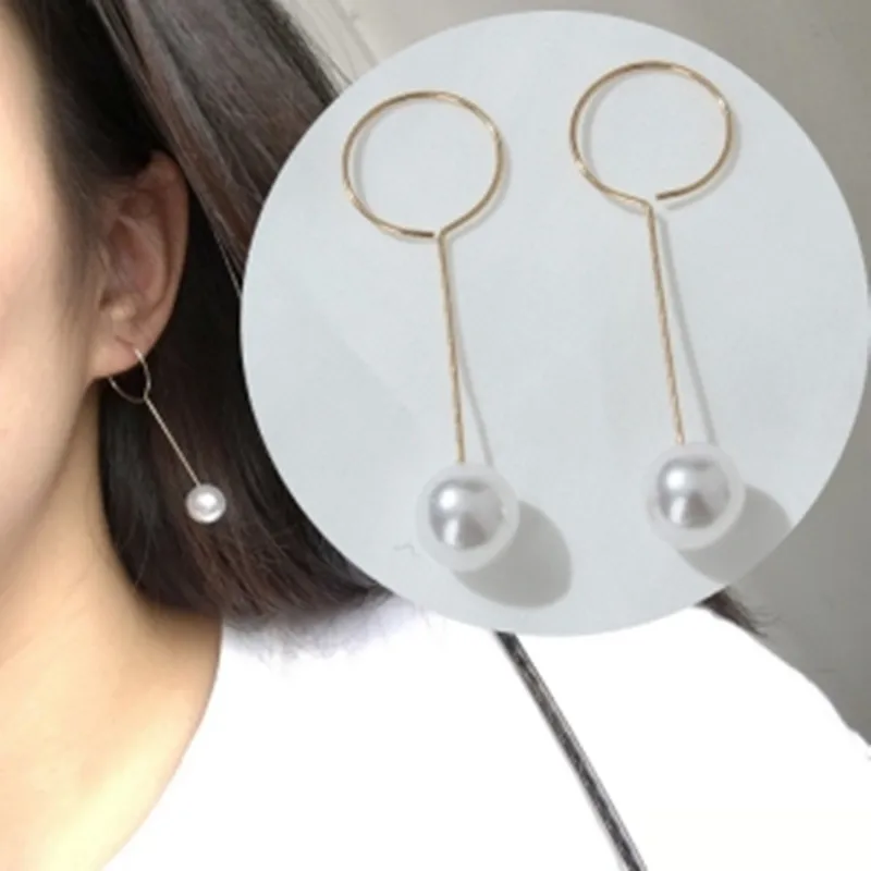 Женские длинные серьги с кисточками простые имитацией жемчуга 2020|earrings fashion|earrings