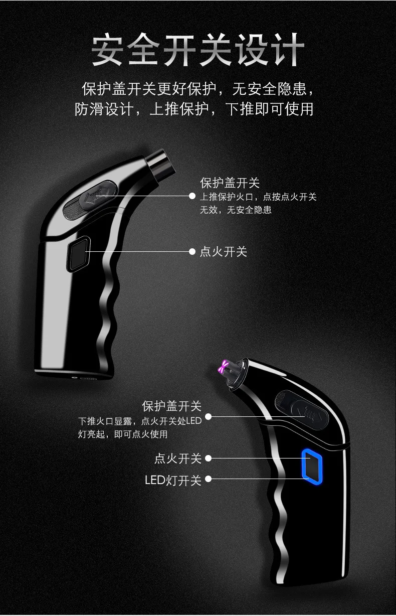 Креативные ветрозащитные зажигалки с двойной дугой для зарядки от usb, импульсные Плазменные сигареты, сигары, табак, зажигалки для труб, гаджеты для мужчин
