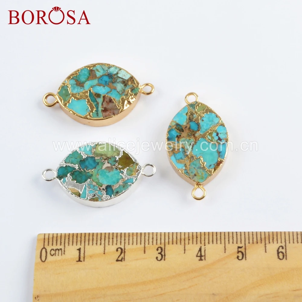 BOROSA 5 шт. модный маркизный золотой гальванизированный натуральный бирюзовый
