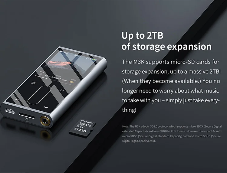 FIIO M3K мини Hi-Fi Hi-Res без потерь портативный музыкальный плеер MP3 AK4376A ЦАП чипы Высокая точность Поддержка функция записи