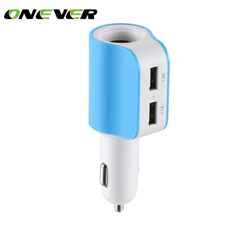 Onever 5 V/3.1A 2 Переходник USB для зарядки в машине с гнездом прикуривателя iPhone 8/8 Plus/X/7