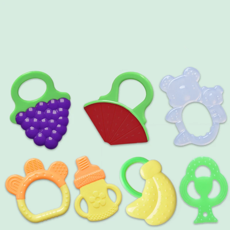1pc Baby Teething Toys Cute Fruits Silicone Teether Pendant Necklace Accessories Infant Chew DIY | Мать и ребенок