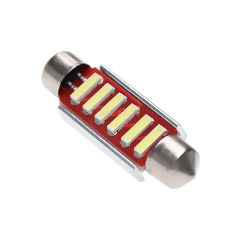 2 x холодный белый Canbus 41 мм 42 6 SMD Festoon SV8 5 C10W 264 7020 светодиодный светильник для чтения
