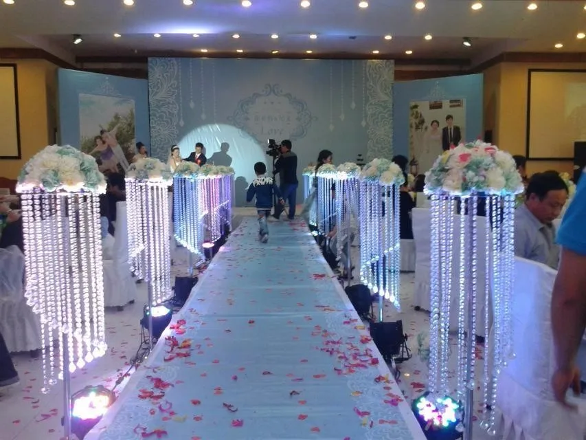 

(10pcs /lots)Acrylic crystal wedding centerpiece/ 120CM Tall/26cm diameter