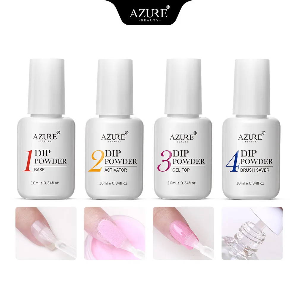 Azure Beauty 5 шт./лот Хамелеон температура окунания порошок градиент цвет ногтей Набор