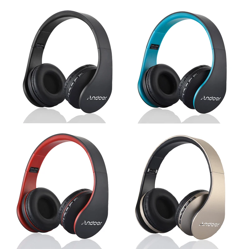 Цифровые 4 в 1 Andoer LH-811 стерео беспроводные Bluetooth 3,0+ EDR наушники гарнитура и проводные наушники с микрофоном MicroSD/TF FM Radi