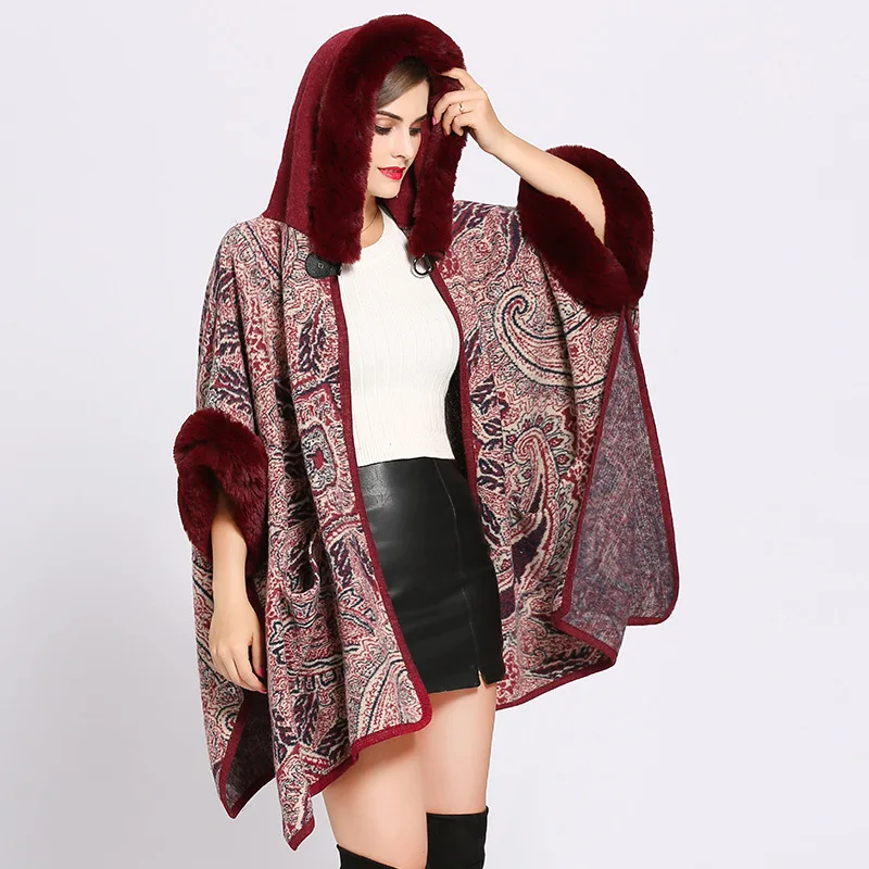 RUNMEIFA/Новое поступление шали из искусственного меха для женщин благородные плащи