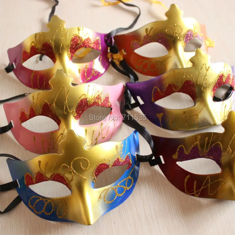 

Wholesale Cheap Masquerade Ball Masks Mardi Gras Mask Halloween Party Masks Colorful Hallween Christmas Gifts