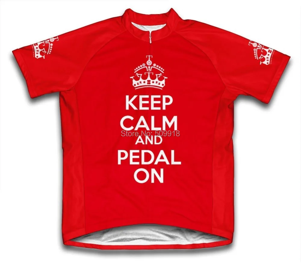 Мужские велосипедные майки с коротким рукавом и педалью Keep Calm ropa ciclismo 5 цветов|ropa