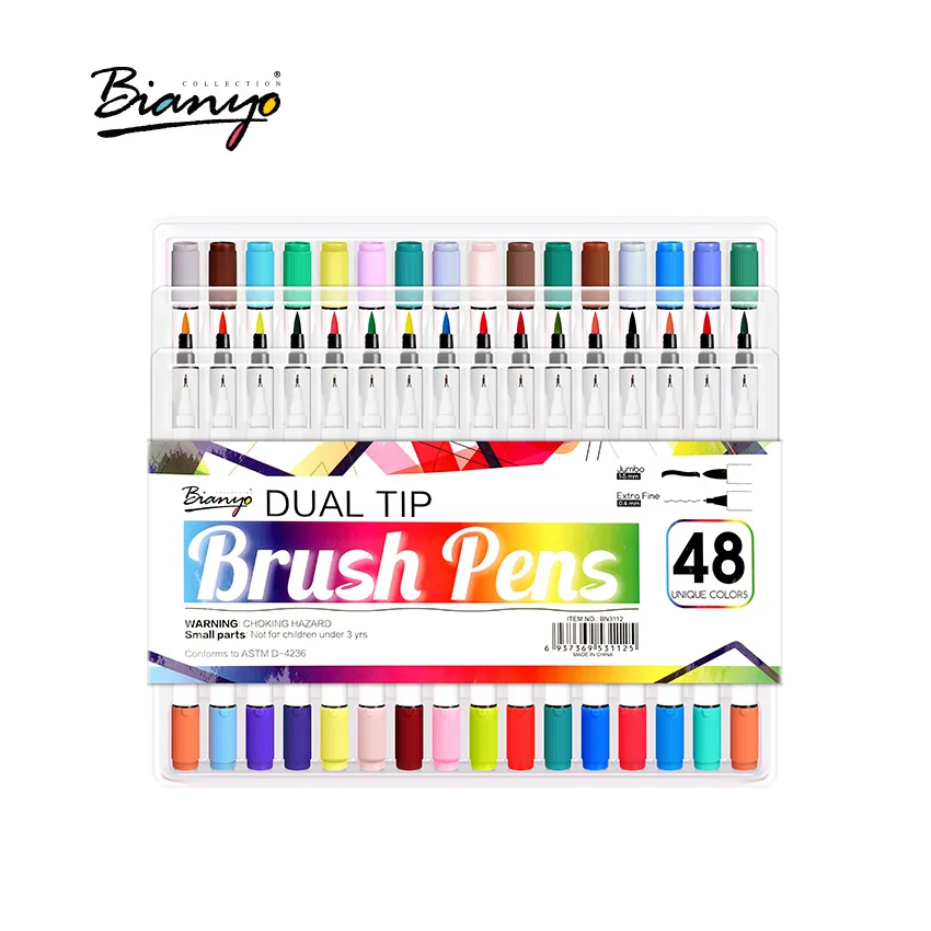 Бианьо акварельные кисти ручки цветные маркеры 48 цветов художественные эскиз