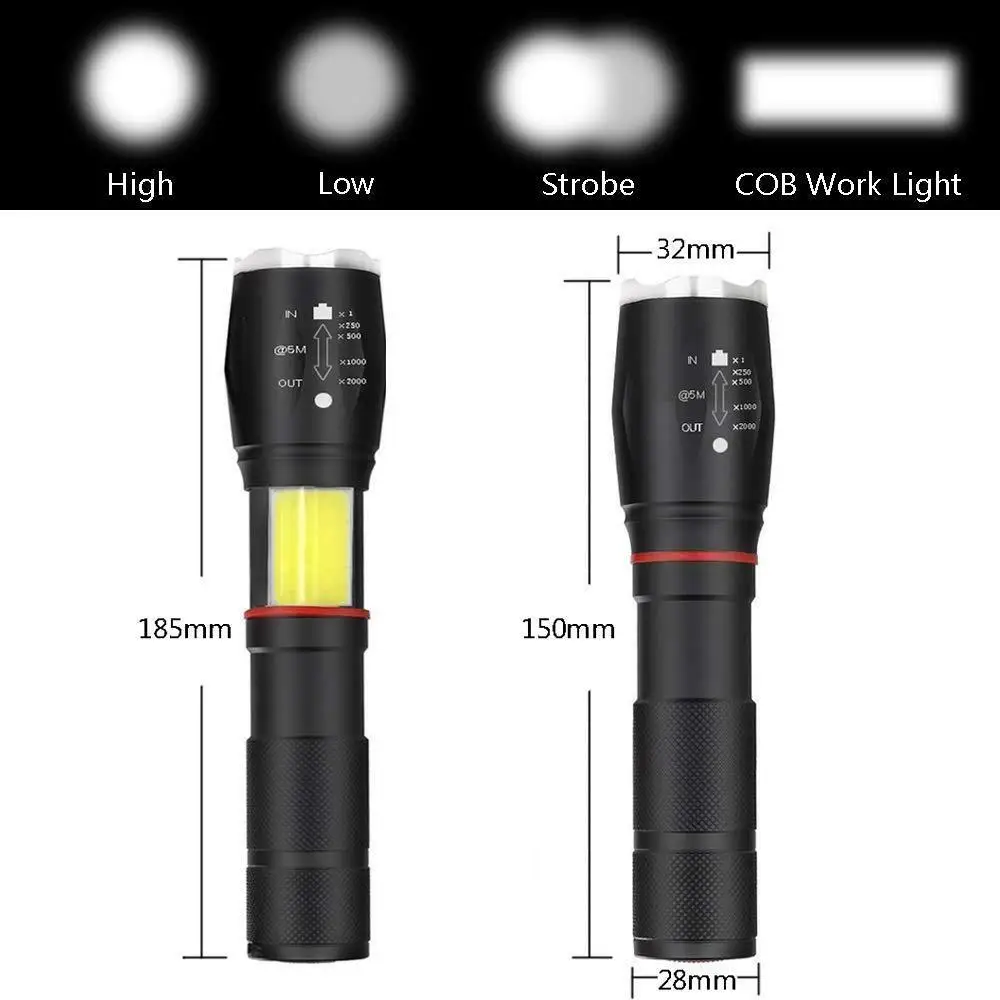 Новый CREE XML-T6 1000 люмен 18650/AAA 5 Режим Открытый зум прожектор факел охотничьи