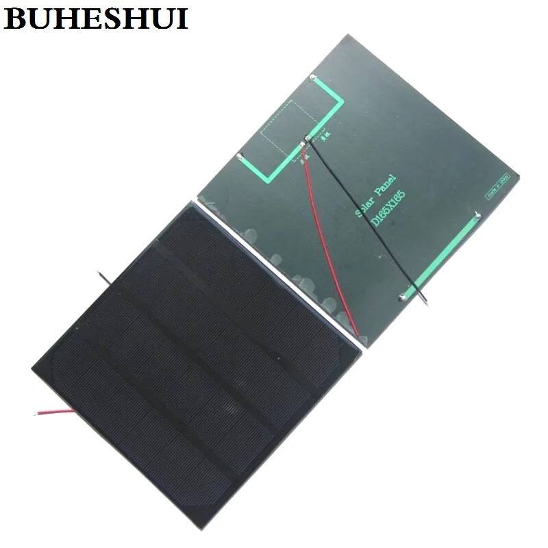 

BUHESHUI Epoxy 4.5W 6V Solar Cell Module Monocrystalline Solar Panel Charger System With Wire Education Size 165*65MM 5pcs/lot