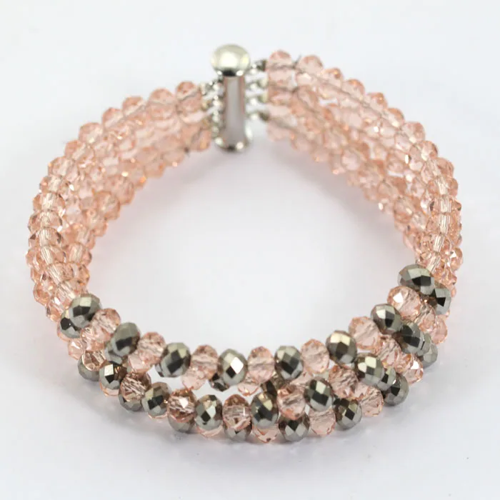 Комплект ювелирных изделий из бисера и кристаллов 5 слоев | Украшения аксессуары