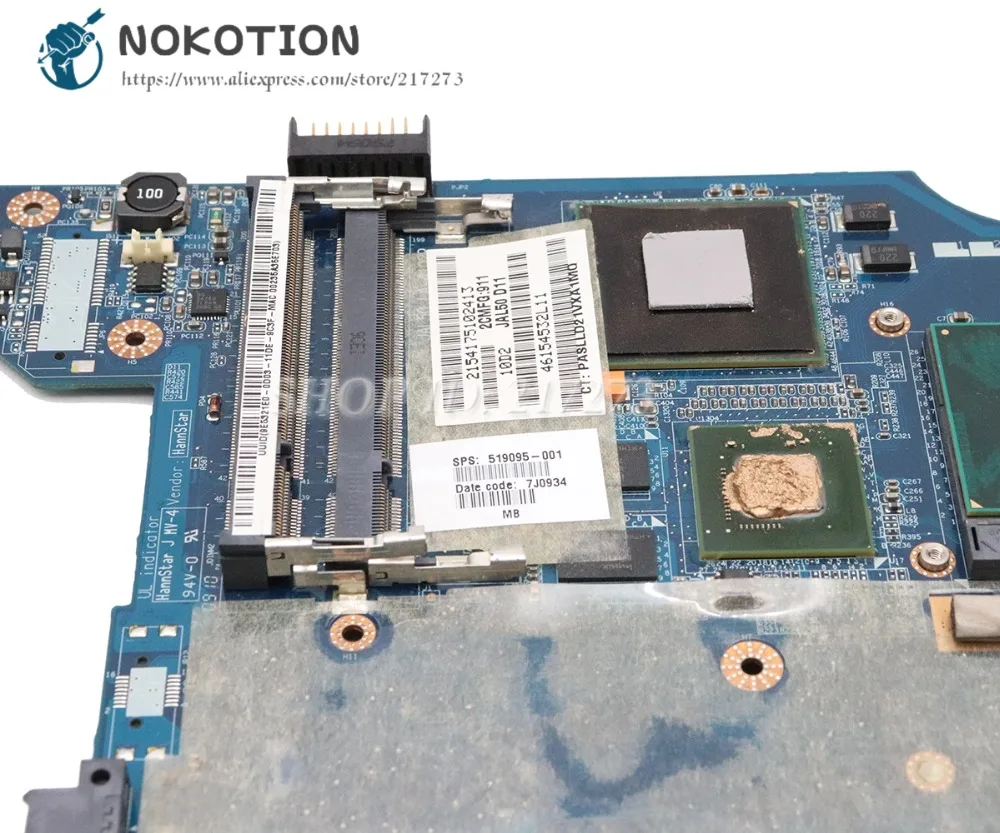 Модуль NOKOTION для ноутбука HP Campaq CQ45 Mothebroard PM45 DDR2 G103M 519095-001 486725-001 JAL50 LA-4102P | Компьютеры