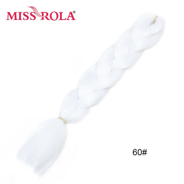 Miss Rola 100 г 24 дюйма один Омбре цвет синтетические волосы для наращивания крючком Твист Джамбо плетение канекалон волос - Цвет: 60