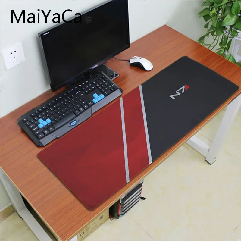 Высококачественные игровые коврики Maiyaca с эффектом массы логотипом игры N7 коврик