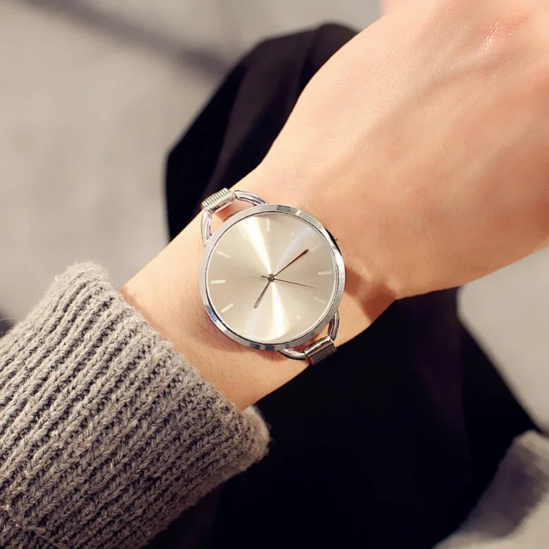 

Women Stainless Steel Clock Bracelet Watch Girl Dress Quartz Wristwatch Womens Reloj Relogio Feminino