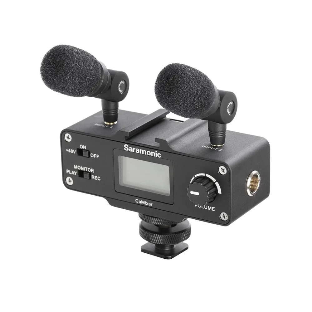 Saramonic CaMixer видео микрофон двойной Стерео конденсаторный цифровой миксер 48В