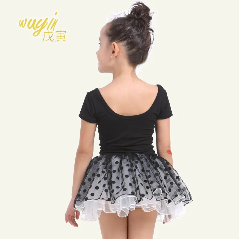 

High quality Girls Pink Ballerina Dress Cute short sleeved Dance Costume Ballet Clothes Children Free shipping