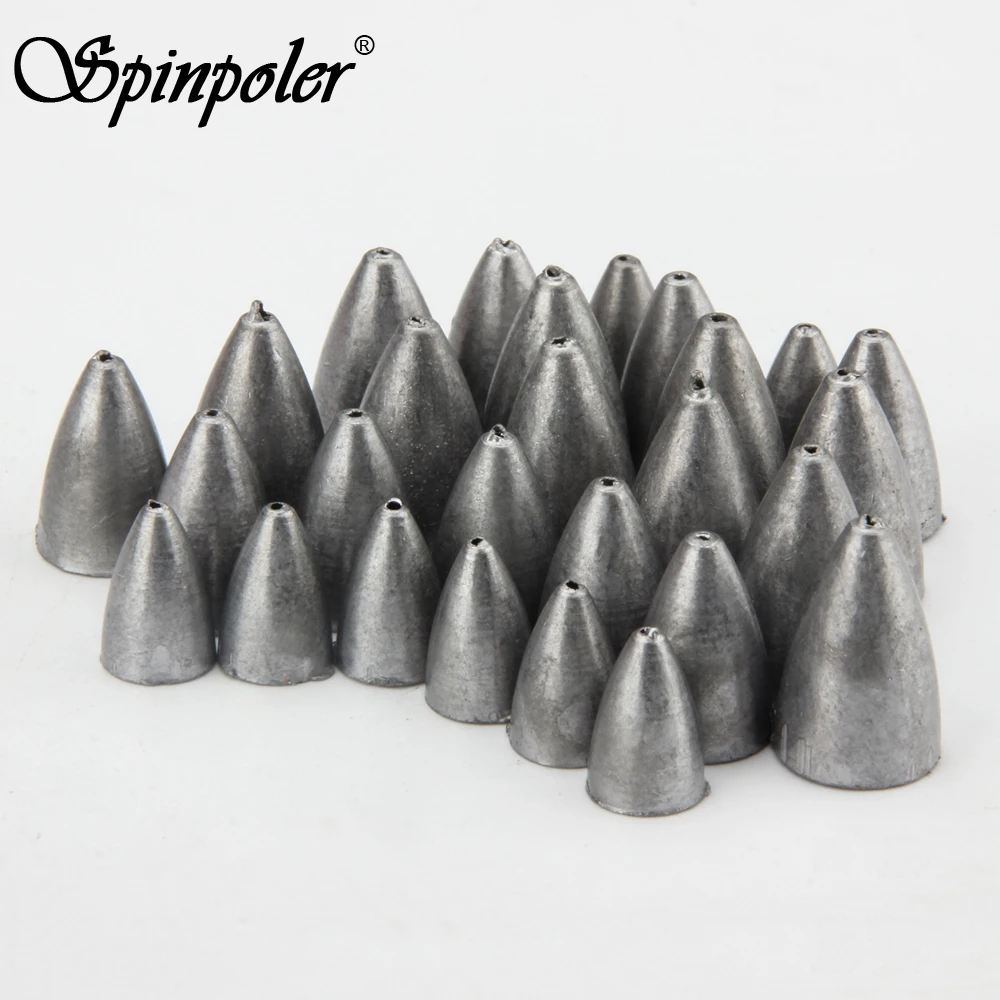 Spinpoler 10 шт. пуля свинец рыболовные грузила 3g / 6g 9g для Texas Rig мягкий пластиковый