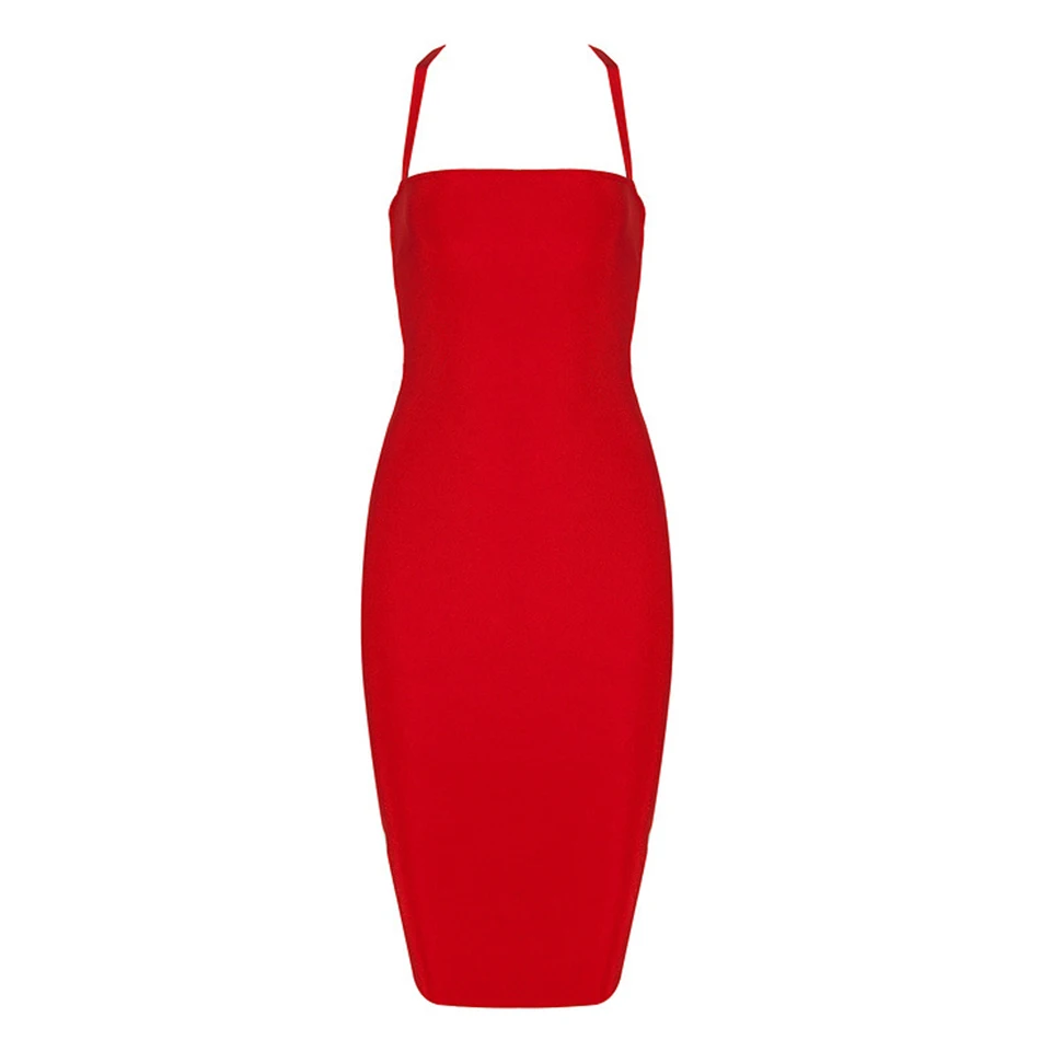 Новинка весеннее Бандажное платье для женщин знаменитостей на тонких бретельках