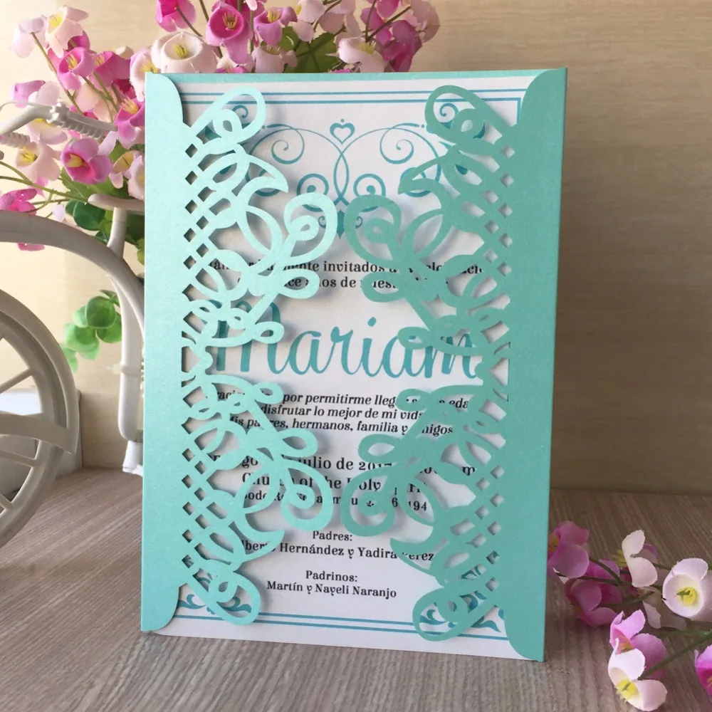 

35pcs Symmetrical Pattern Laser Cut Wedding Invitations Card Business Invite Card Decoration Birthday party