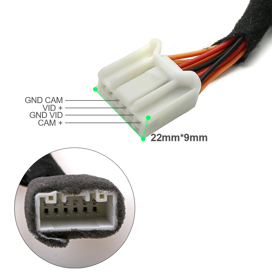 Автомобильная камера заднего вида RCA видео преобразователь кабель