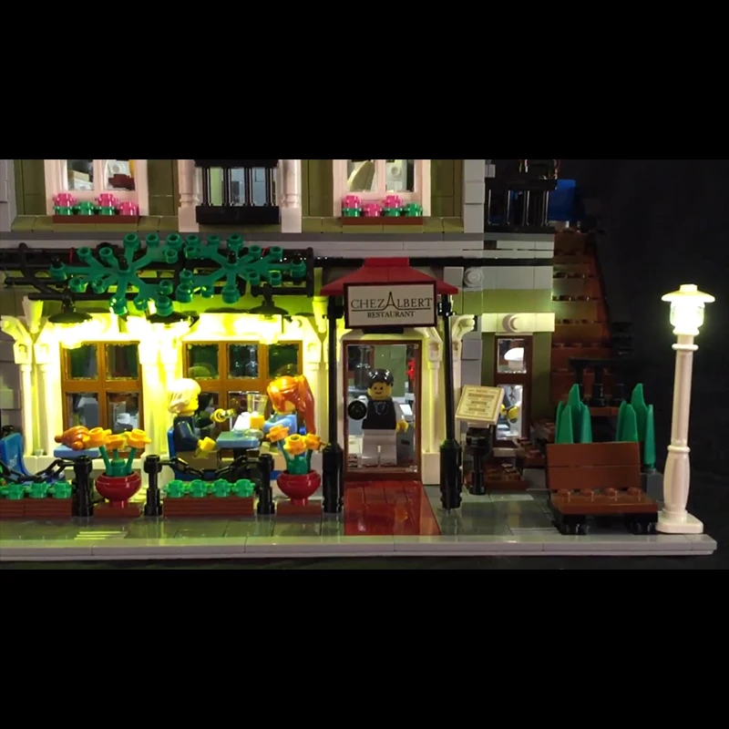 Светодиодная лампа для Lego 10243 строительные блоки городская улица совместимый 15010
