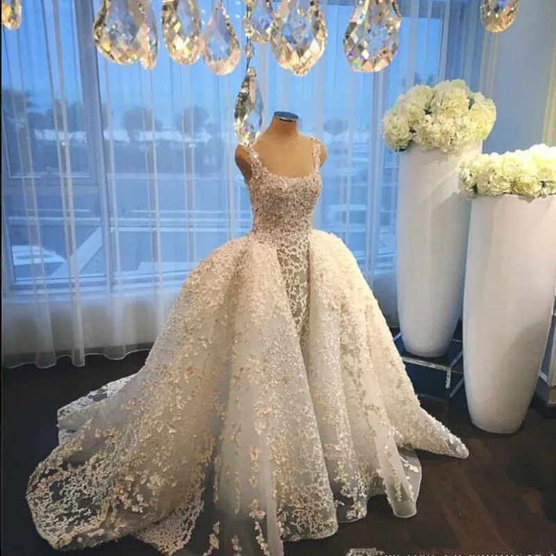 Vestidos De Novia 2019 Свадебные платья русалки с квадратным вырезом роскошное свадебное