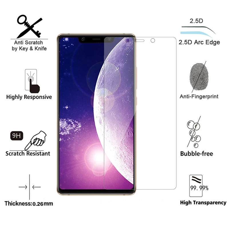 REAOOM 9 H 2.5D Закаленное стекло для Xiaomi Mi8 SE стеклянная пленка изогнутый край