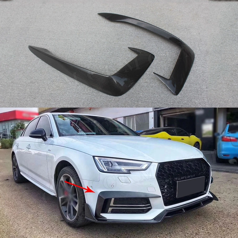 Передняя противотуманная фара из углеродного волокна для Audi A4 S4 B9 2017 2018 2019 |