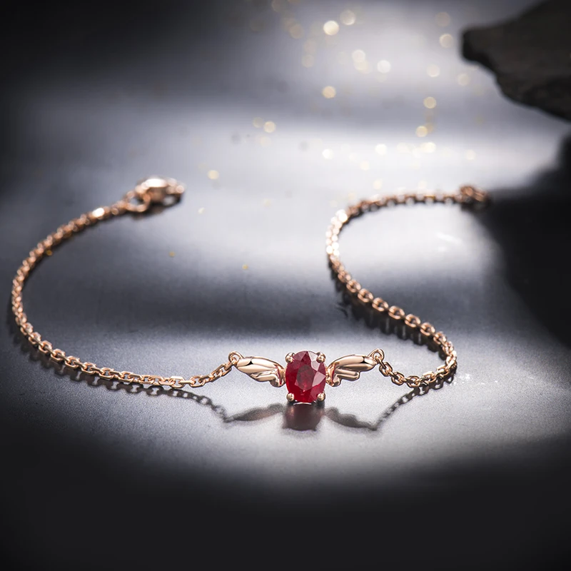 LOVERJEWELRY летучей мыши Форма однотонные 18Kt золото 4 5x5 5 мм овальным вырезом браслет