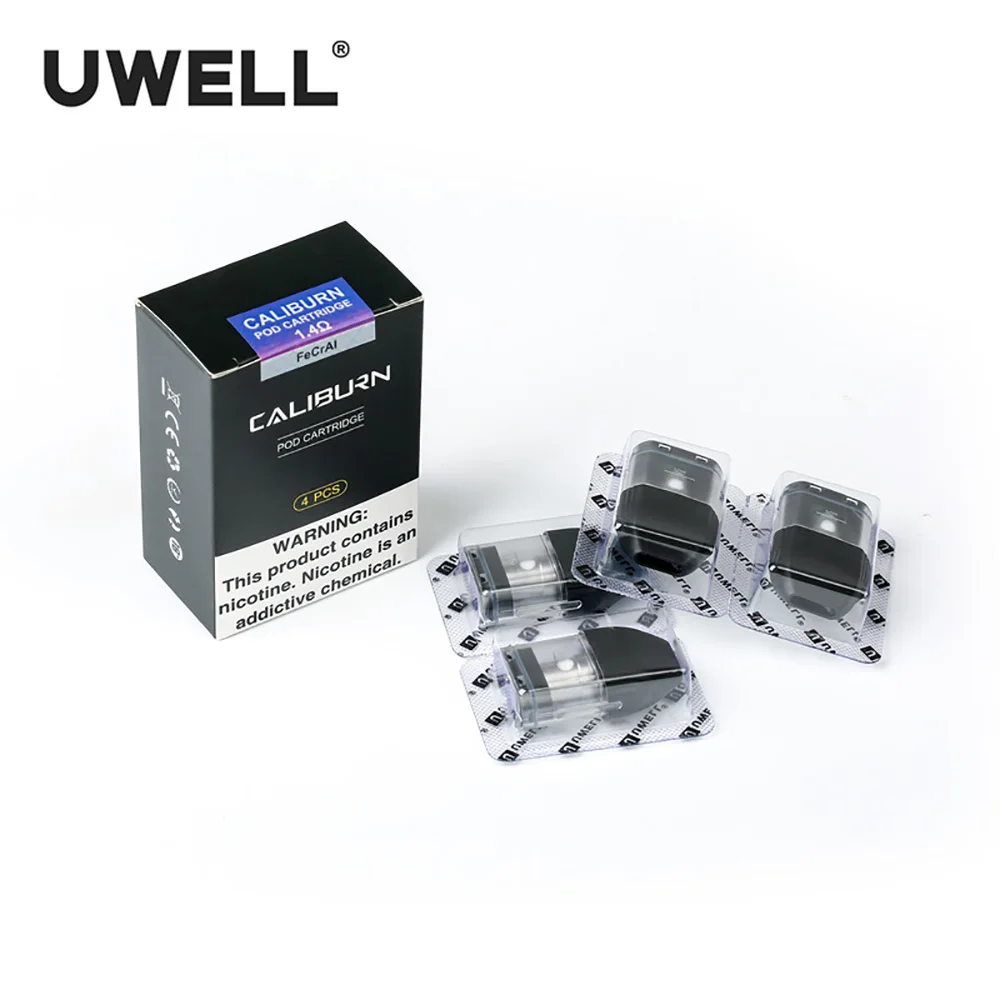 UWELL 4 шт./упак. Caliburn Pod картридж 2 мл Vape Pod для Caliburn Kit электронная сигарета Vape Pod