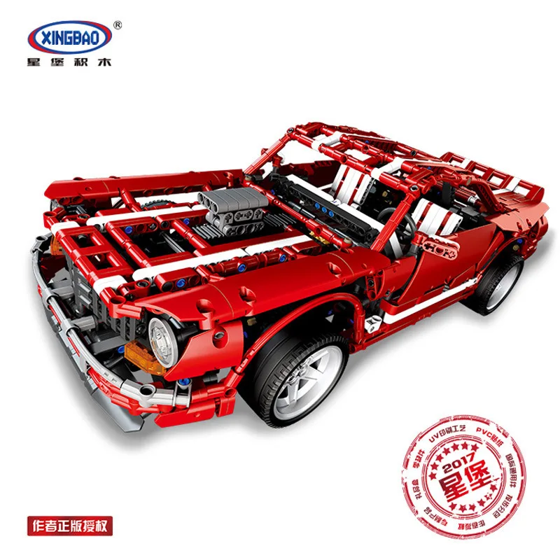 

XingBao 07001 Creative MOC Series The 2014 Muscle Car Set children Educational Building Blocks Bricks Birthday Gifts Toy Model