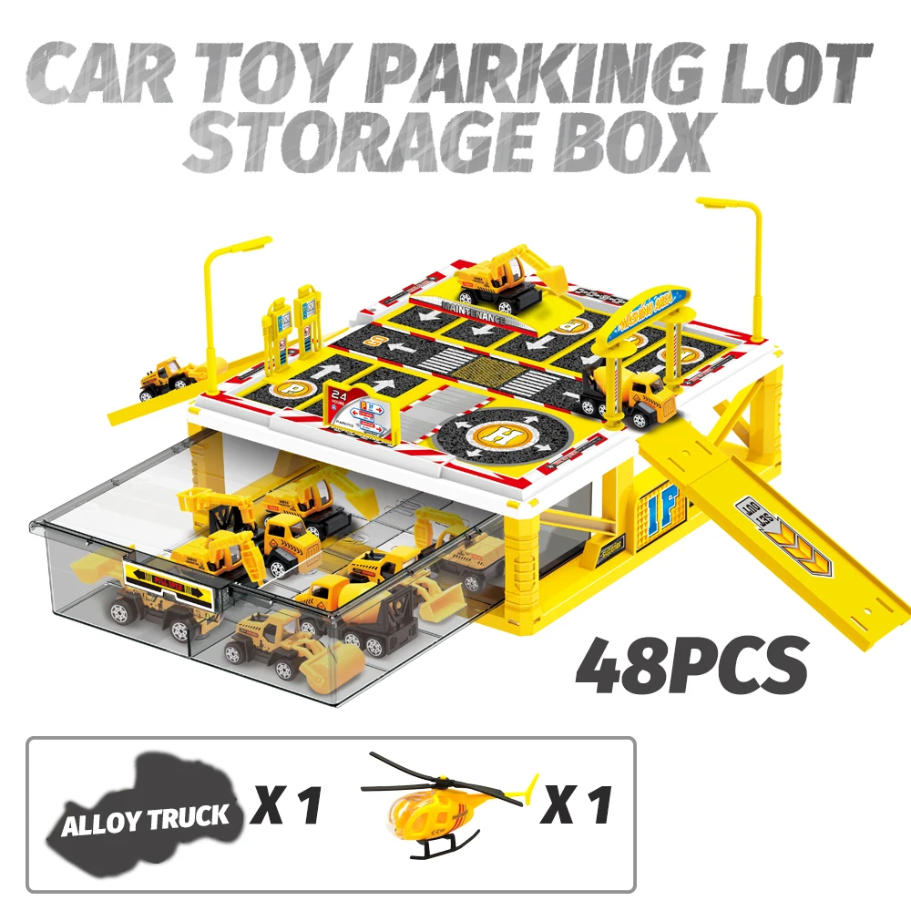 Пластиковая модель автомобиля Автостоянка литая под давлением коробка для