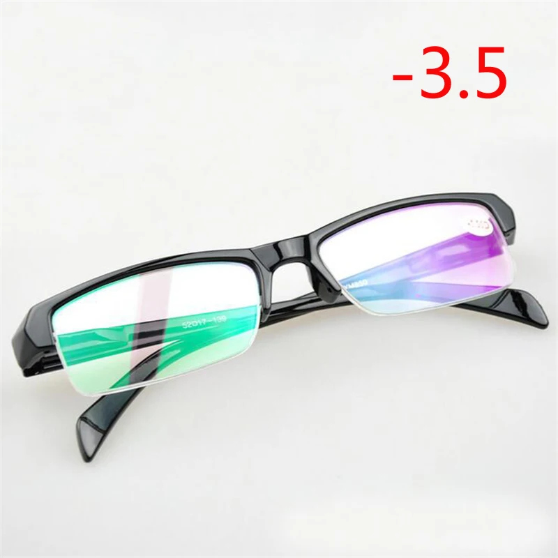Myopia 350 Для мужчин Для женщин Близорукость очки короткий взгляд очки-половинки в оправе с голубым покрытием диоптрий очки-1,00-1,50-2,00-2,50-3,00-3,50-4,00 - Цвет оправы: Myopia 350