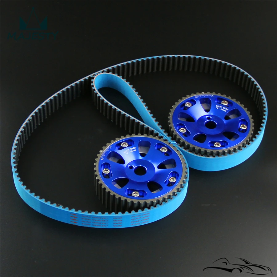 Гоночный Ремень ГРМ + регулируемый вал шестерни кулачка подходит для 86 93 Toyota Corolla