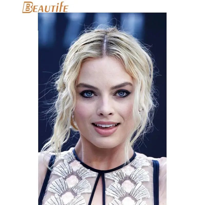 Плакат margot robbie из шелковой ткани украшение для дома настенное искусство новая