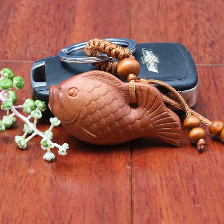 1 шт. Высокое качество Новые модные брелки оптом деревянный брелок милый 3D резной