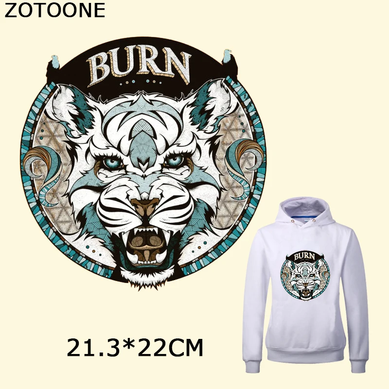 ZOTOONE винтажный Тигр патч для одежды DIY аксессуары теплопередачи футболки глажка