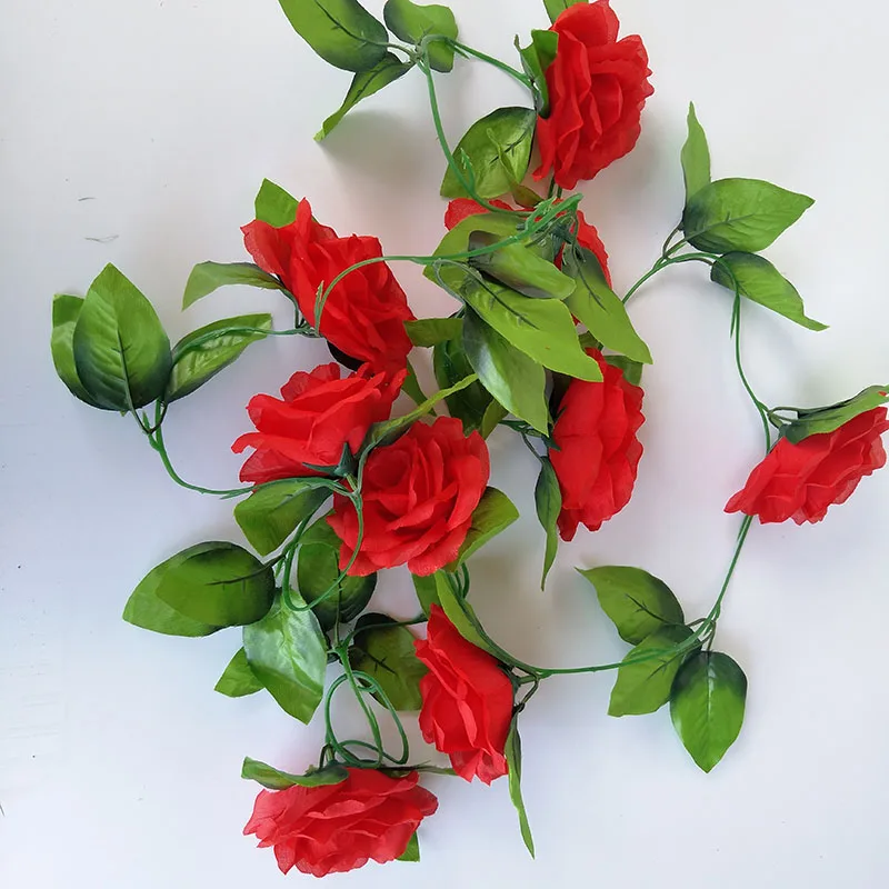 230 см Роза из ротанга свадебное украшение роза искусственная Цветочная лоза 1 шт. |