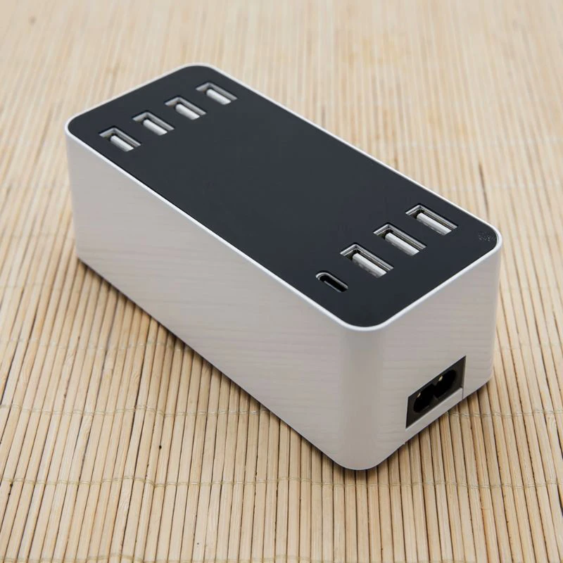 7 портов Usb 1X Тип C зарядное устройство с напряжением тока ЖК дисплей для смартфона