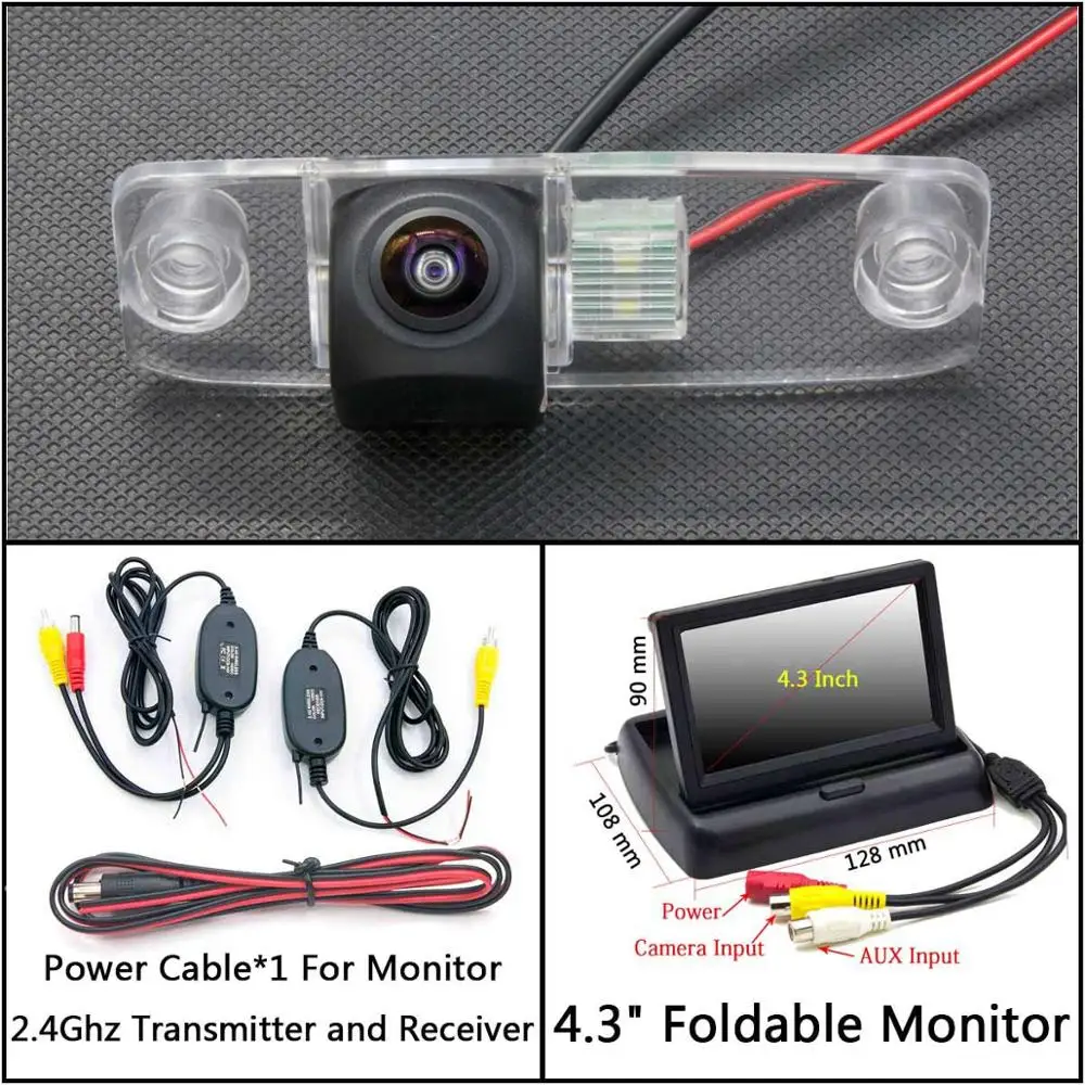 C Wireless 4.3inch F 175 градусов HD резервная камера заднего вида для KIA Ceed Carens Rondo Mohave Borrego автомобильный монитор парковки ночного видения - Название цвета: C Wireless 4.3inch F