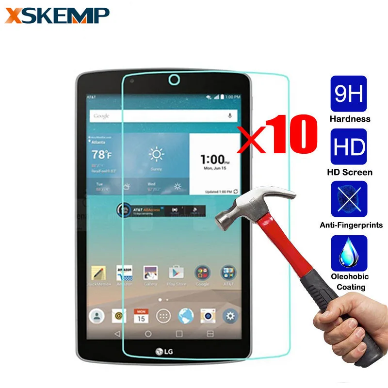 10 шт./лот высококачественное 0 3 мм закаленное стекло для LG G PAD 1 V700 7 V400 8 V480 V500 V495