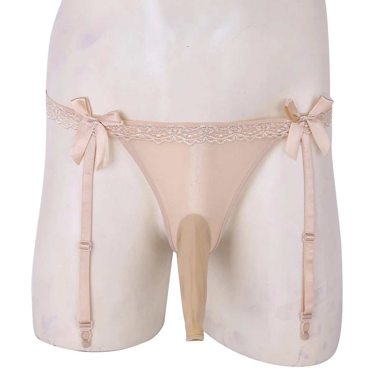 Закрытый/открытый пенис оболочка для геев, мужское нижнее белье, нижнее белье, низкая посадка, гофрированные кружева, бикини, трусы для Сисси, Стрейчевые стринги, Гей Нижнее белье