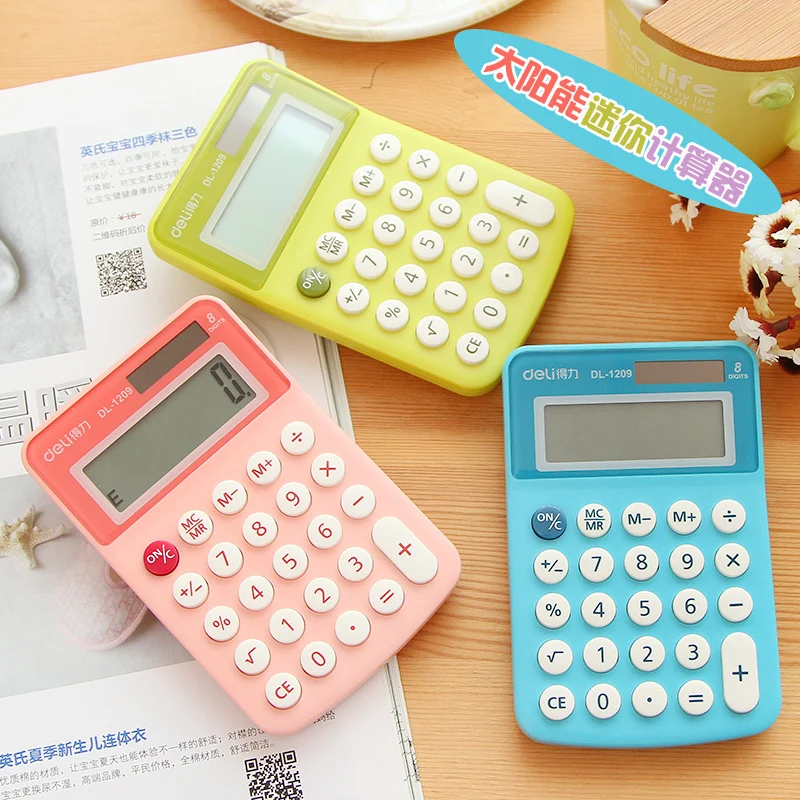 Карамельный цвет офисный мини научный 8 цифровой калькулятор школьная